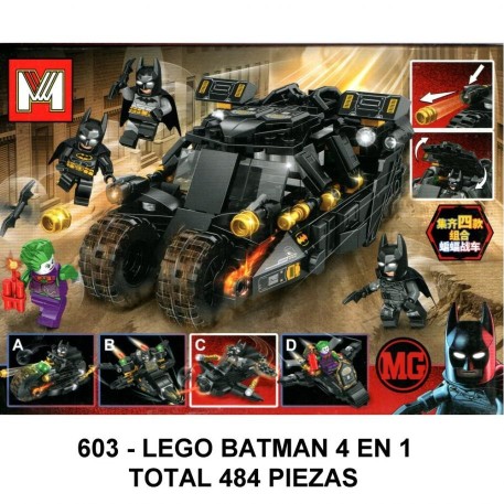 BATMAN 4 EN 1 - TOTAL 484 PIEZAS - G4