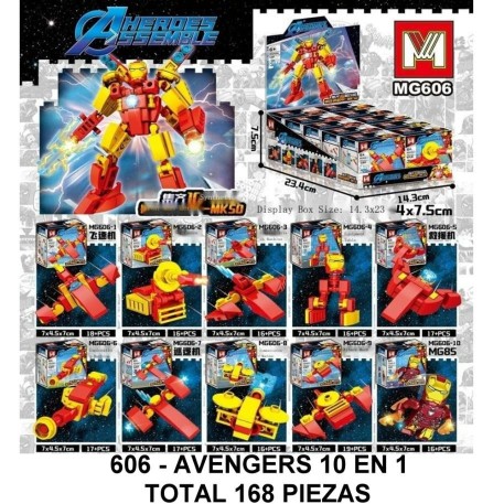 AVENGERS 10 EN 1 - TOTAL 168 PIEZAS - B2
