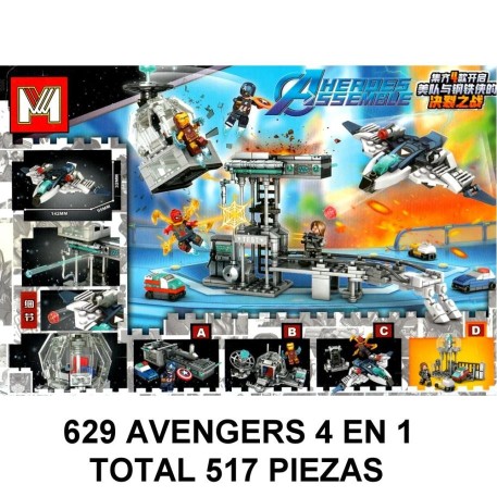 AVENGERS 4 EN 1 - TOTAL 517 PIEZAS - B2