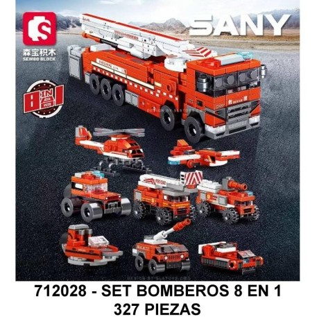 BOMBEROS 8 EN 1 - 327 PIEZAS - E3