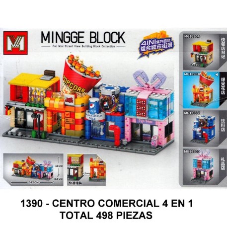 CENTRO COMERCIAL 4 EN 1 - TOTAL 498 PIEZAS - G5