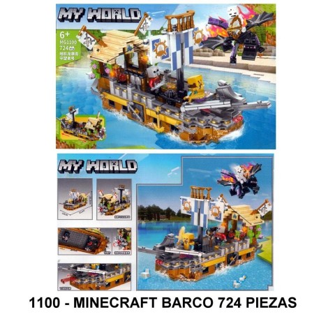 MINECRAFT BARCO 724 PIEZAS - F4