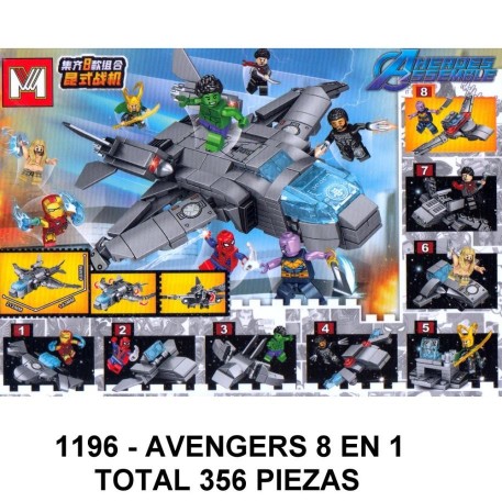 AVENGERS 8 EN 1 - TOTAL 356 PIEZAS - A3