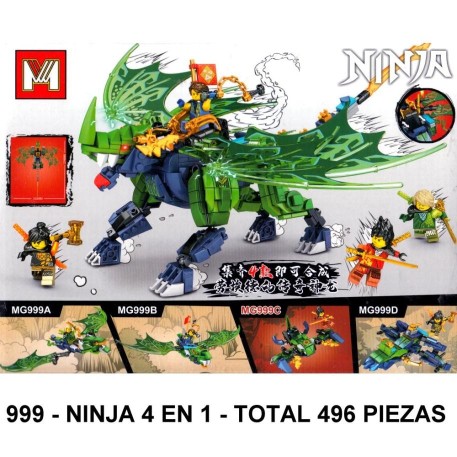 NINJA 4 EN 1 - TOTAL 496 PIEZAS - A4