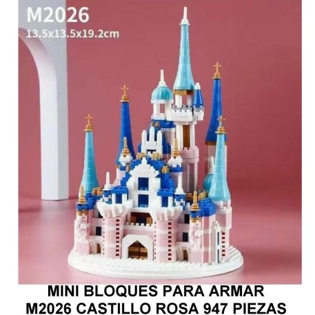 MINI BLOQUES CASTILLO ROSA 947 PIEZAS - H1