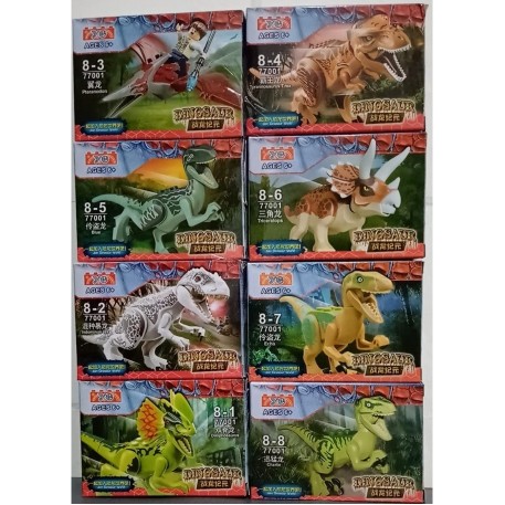 DINOSAURIOS 8 EN 1 GRANDES TOTAL 80 PIEZAS - G3