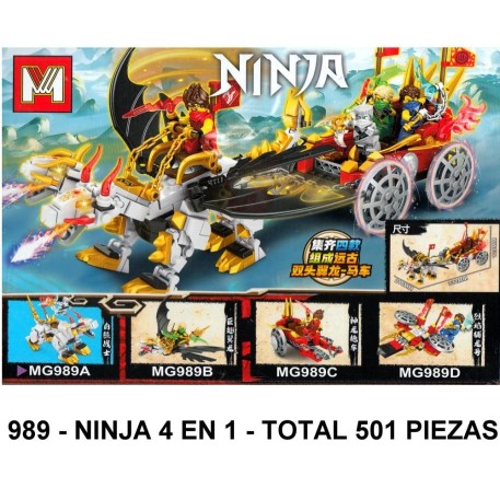 NINJA 4 EN 1 - TOTAL 501 PIEZAS - A4