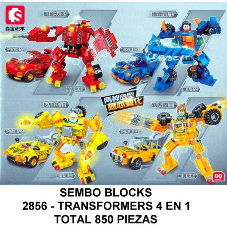 TRANSFORMERS 4 EN 1 - TOTAL 850 PIEZAS - E3