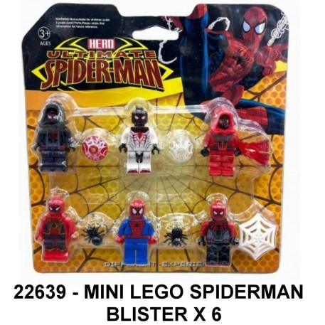 MINI LEGO MUÑECOS SPIDERMAN BLISTER X 6 - B2