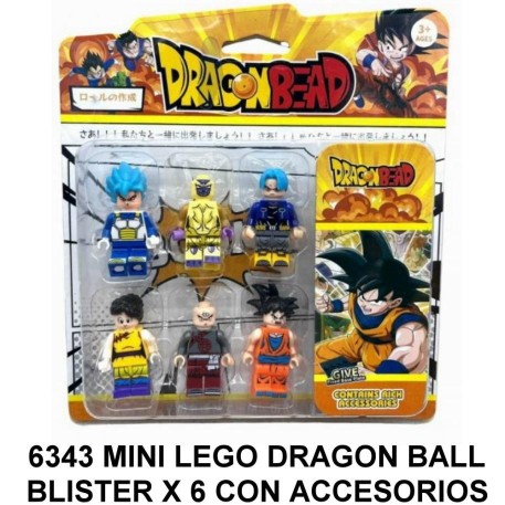 MINI LEGO MUÑECOS DRAGON BALL BLISTER X 6 - C4