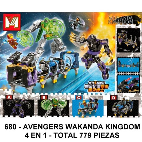 WAKANDA KINGDOM 4 EN 1 - TOTAL 779 PIEZAS - B3