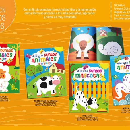 COLECCION UNE CON PUNTOS - ANIMALES - PRECIO X 4 TITULOS