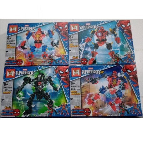 SPIDERMAN 4 EN 1 - TOTAL 498 PIEZAS - B2