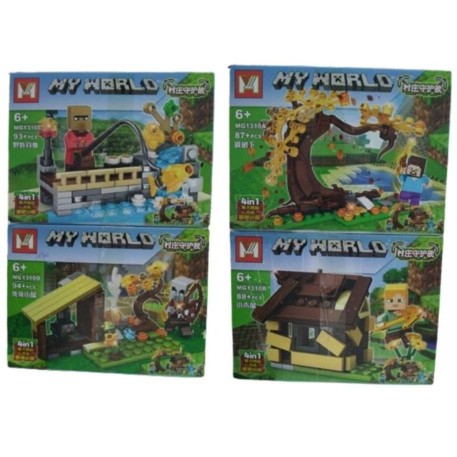 MINECRAFT 4 EN 1 - TOTAL 362 PIEZAS - F4