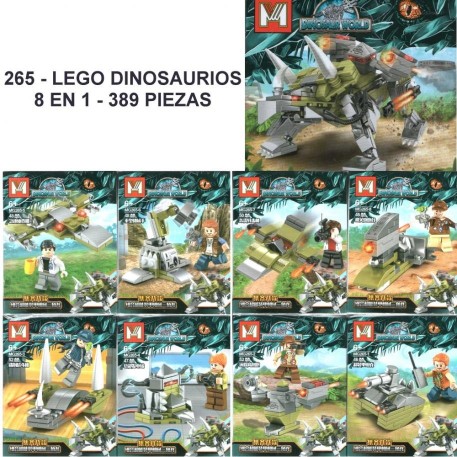 DINOSAURIOS 8 EN 1 - 389 PIEZAS - G3